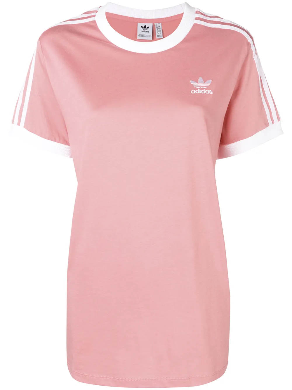 

Классическая футболка с тремя полосками adidas, розовый