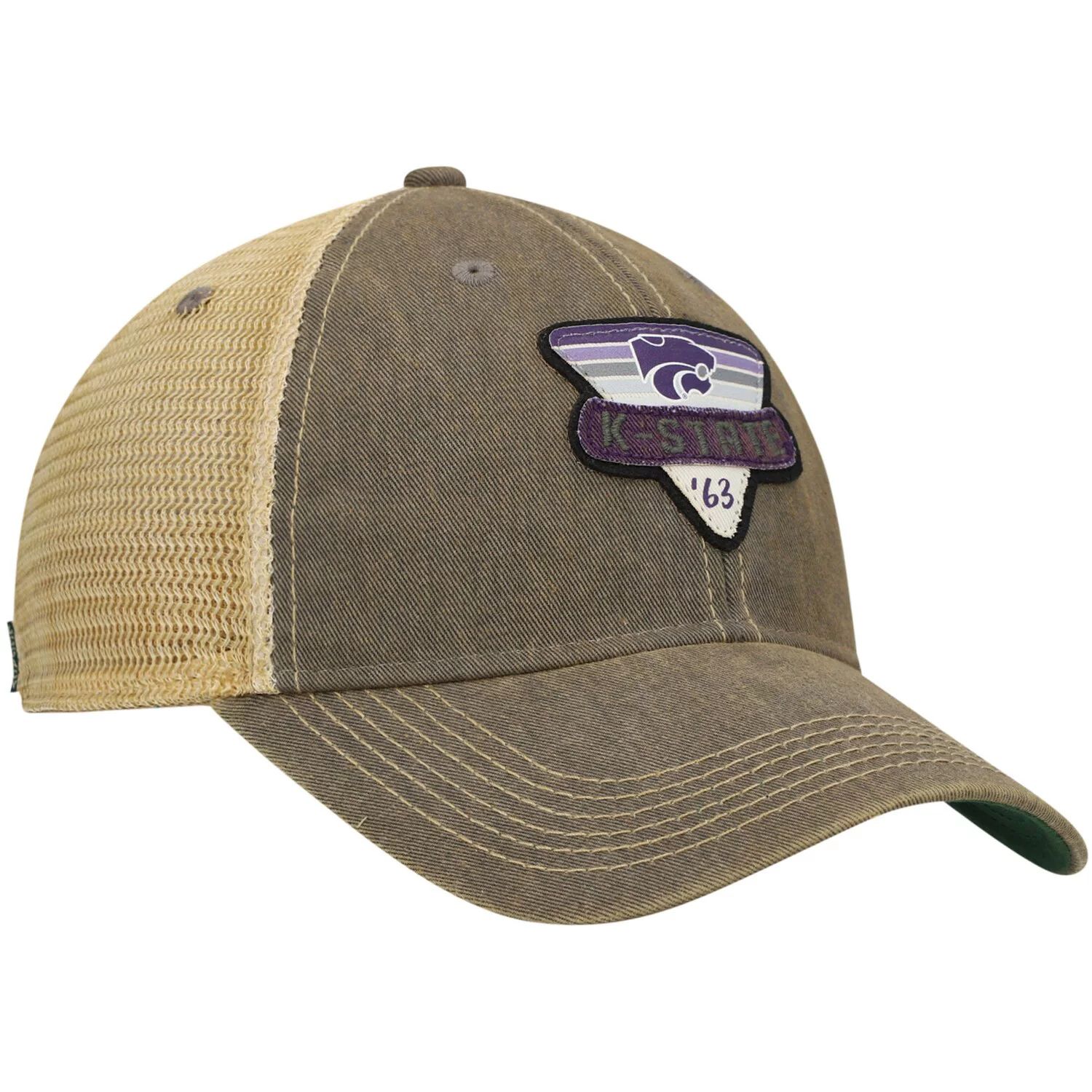 

Мужская серая кепка Kansas State Wildcats Legacy Point Old Favorite Trucker Snapback