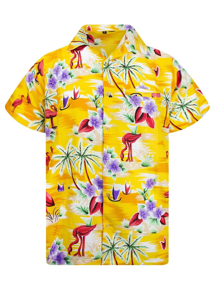 

Рубашка King Kameha Flamingos, желтый