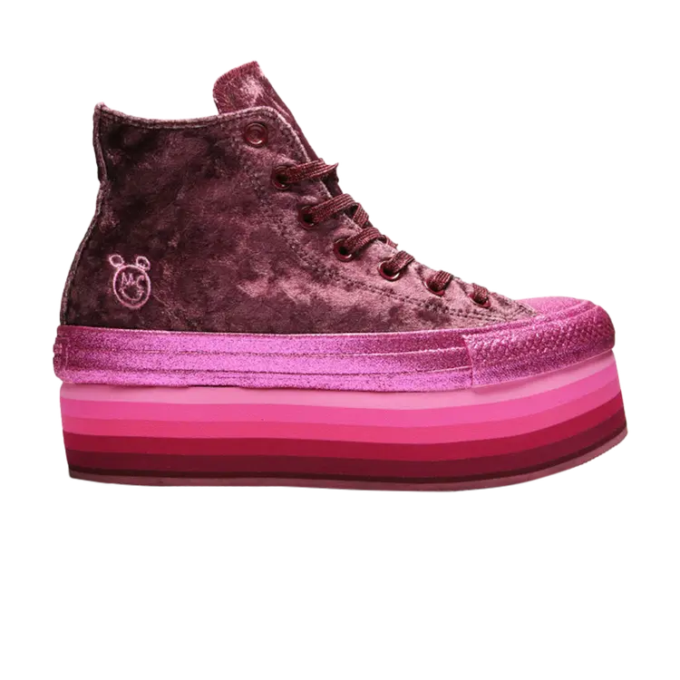 

Кроссовки Converse Miley Cyrus x Wmns Chuck Taylor All Star Platform Hi 'Dark Burgundy', розовый