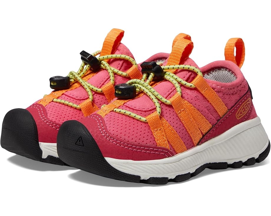 

Кроссовки KEEN Kids Motozoa Comfortable Easy On Breathable Lightweight Athletic, цвет Jazzy/Evening Primrose