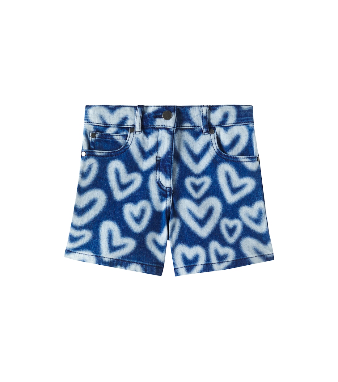 

Джинсовые шорты с принтом Stella McCartney Kids, Blue/White