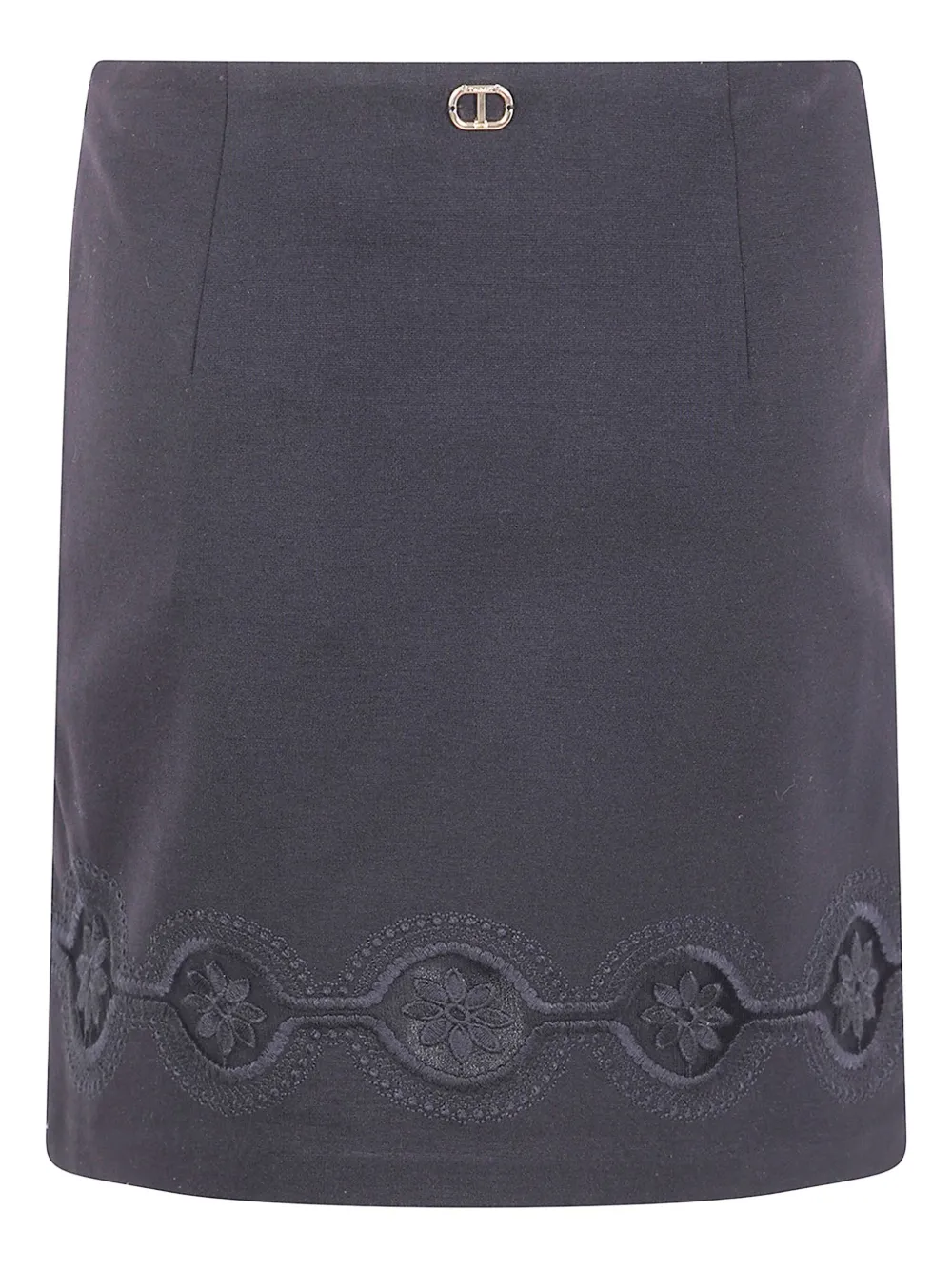 

Юбка с цветочной вышивкой Twinset, черный