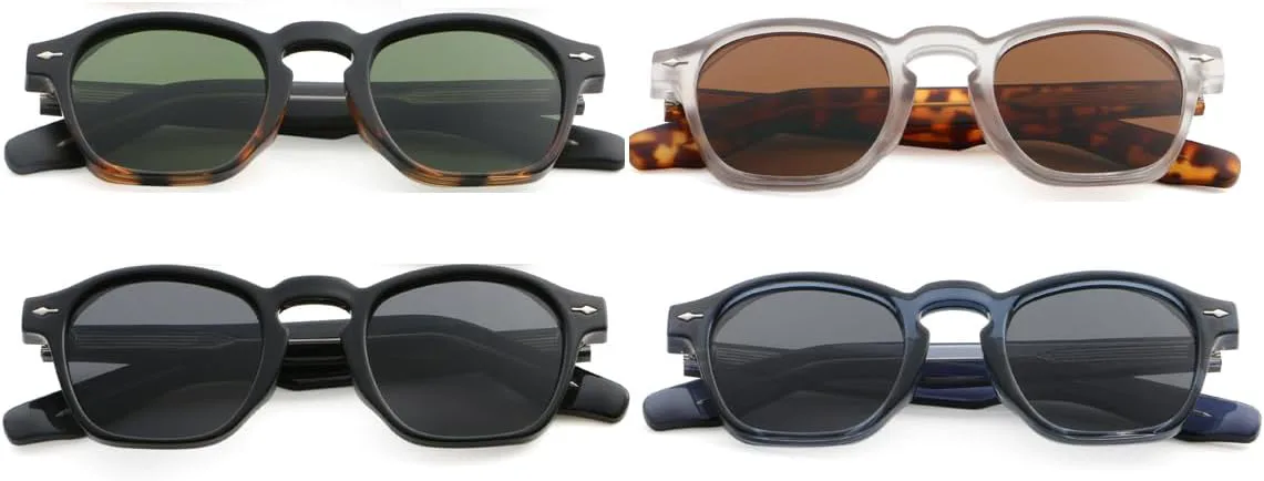 

Модные круглые солнцезащитные очки для мужчин и женщин, оправа CP, ацетатные дужки, защита от УФ-излучения UV400, квадратная форма LIGOES, Black Leopard Green