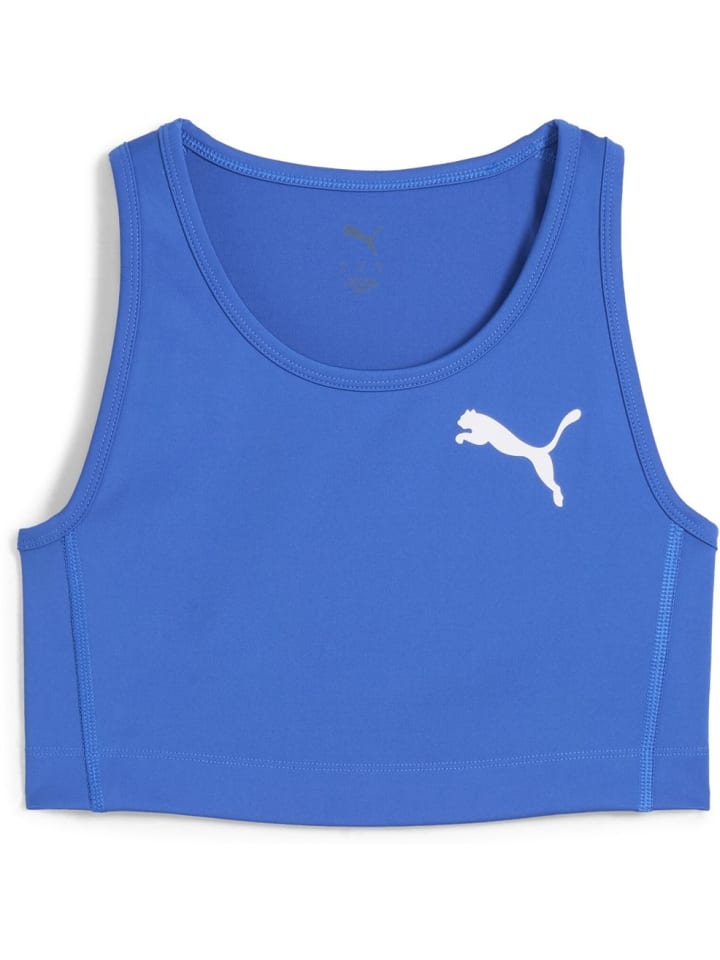 

Спортивная футболка "W CROSS THE LINE CROP Top 3.0" синего цвета Puma
