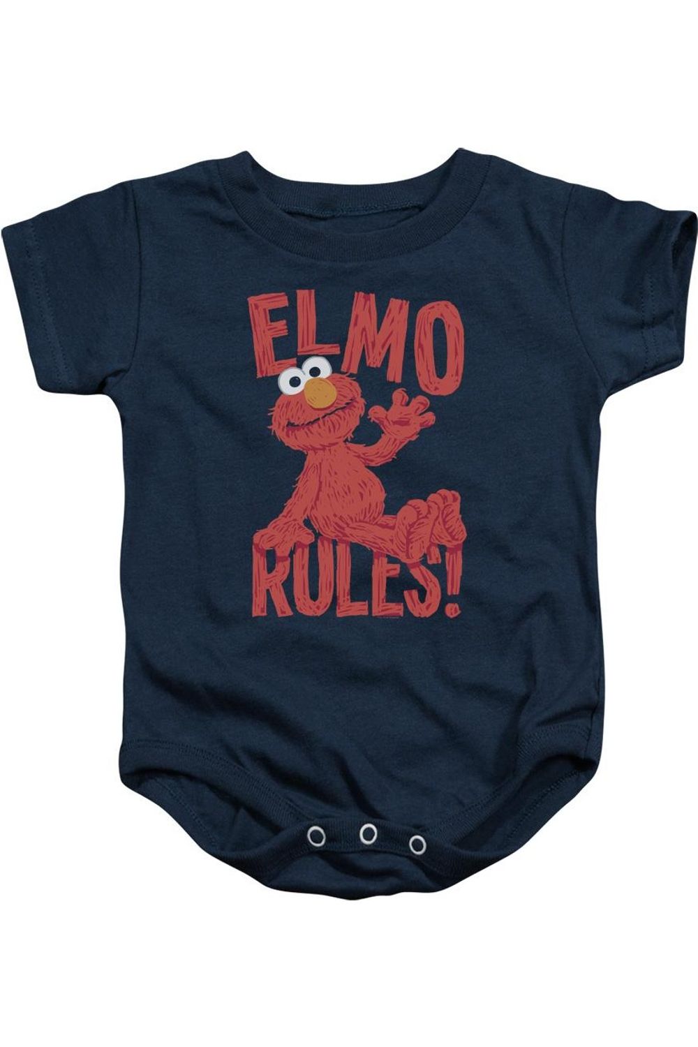 

Детский комбинезон на кнопках «Правила Элмо из "Улицы Сезам"» Gildan, темно-синий