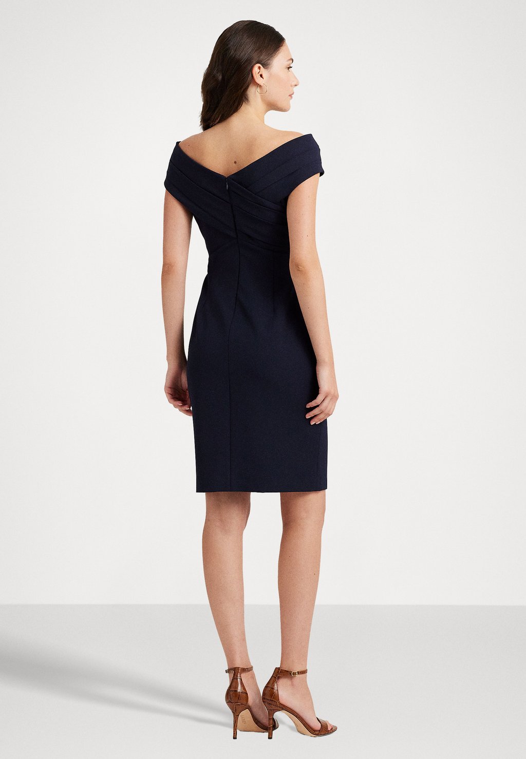 

Коктейльное платье CREPE OFF THE SHOULDER COCKTAIL DRESS Ralph Lauren, синий