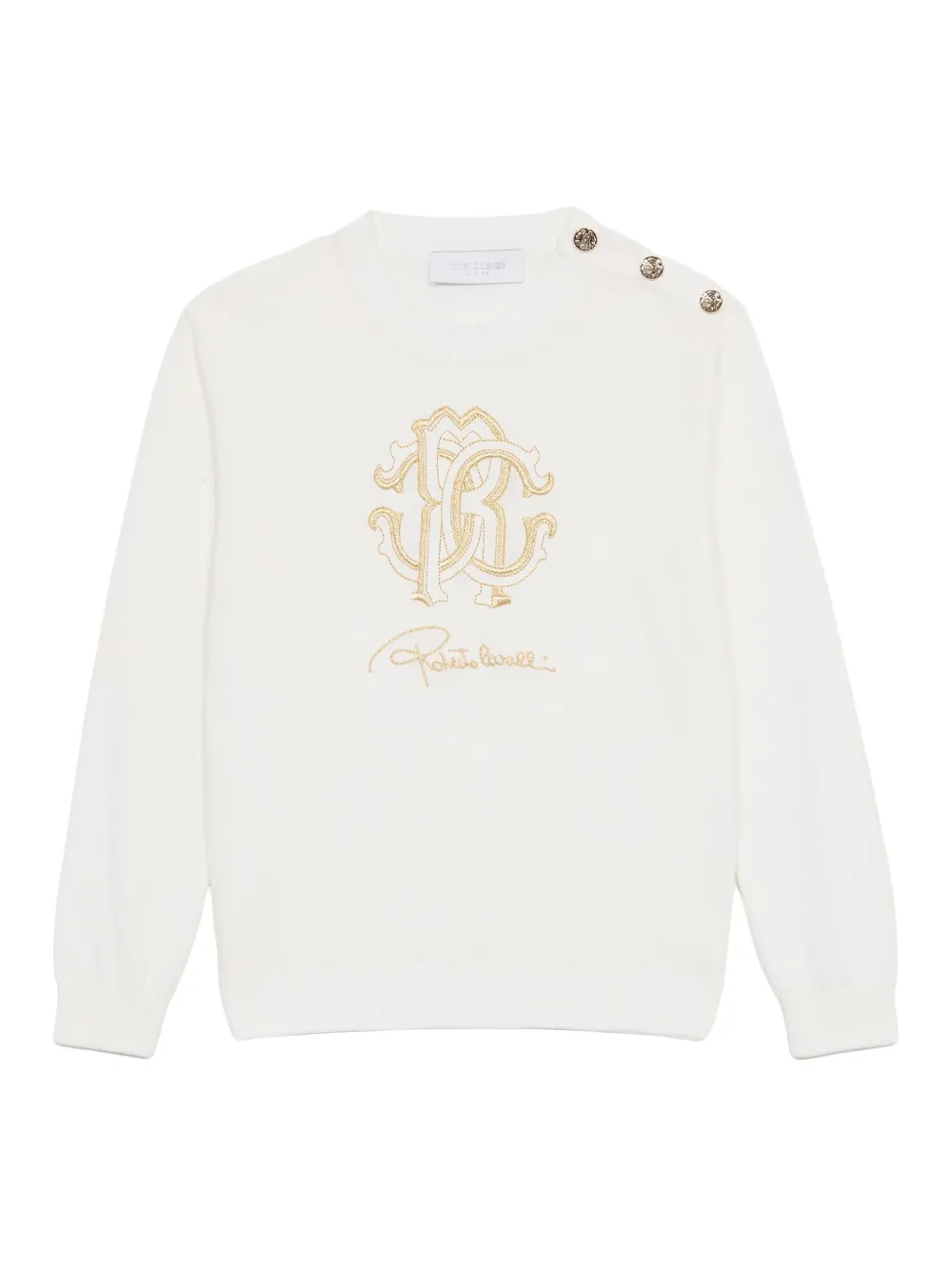 

Толстовка с логотипом Roberto Cavalli Junior, белый