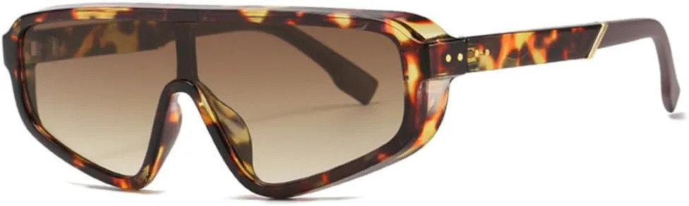 

Винтажные панк-солнцезащитные очки LVTFCO квадратной формы для мужчин и женщин, модные цельные солнцезащитные очки в стиле ретро, ​​коричневые очки, C3leopard-brown