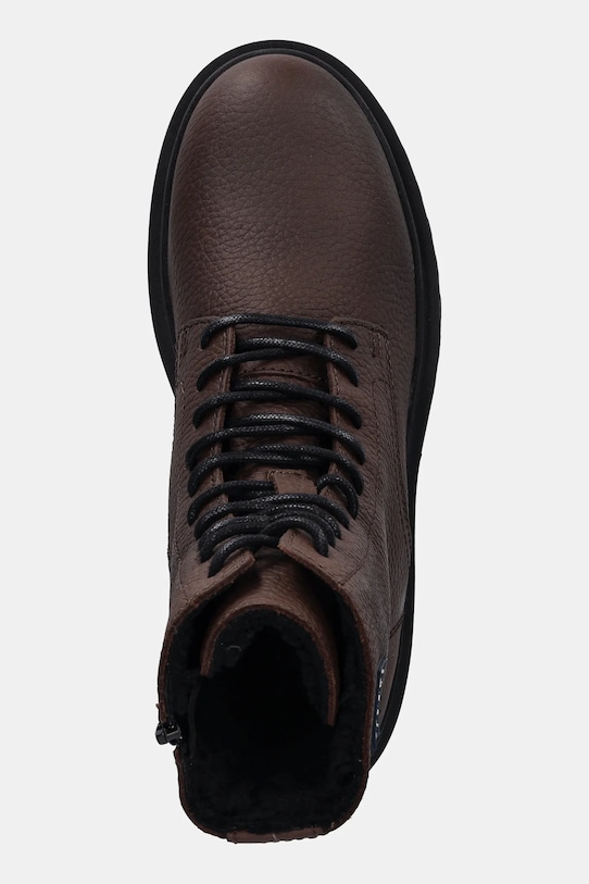 Ботинки TJM LACE UP TUMBLED HIGH из кожи Tommy Jeans, коричневый — фото 4