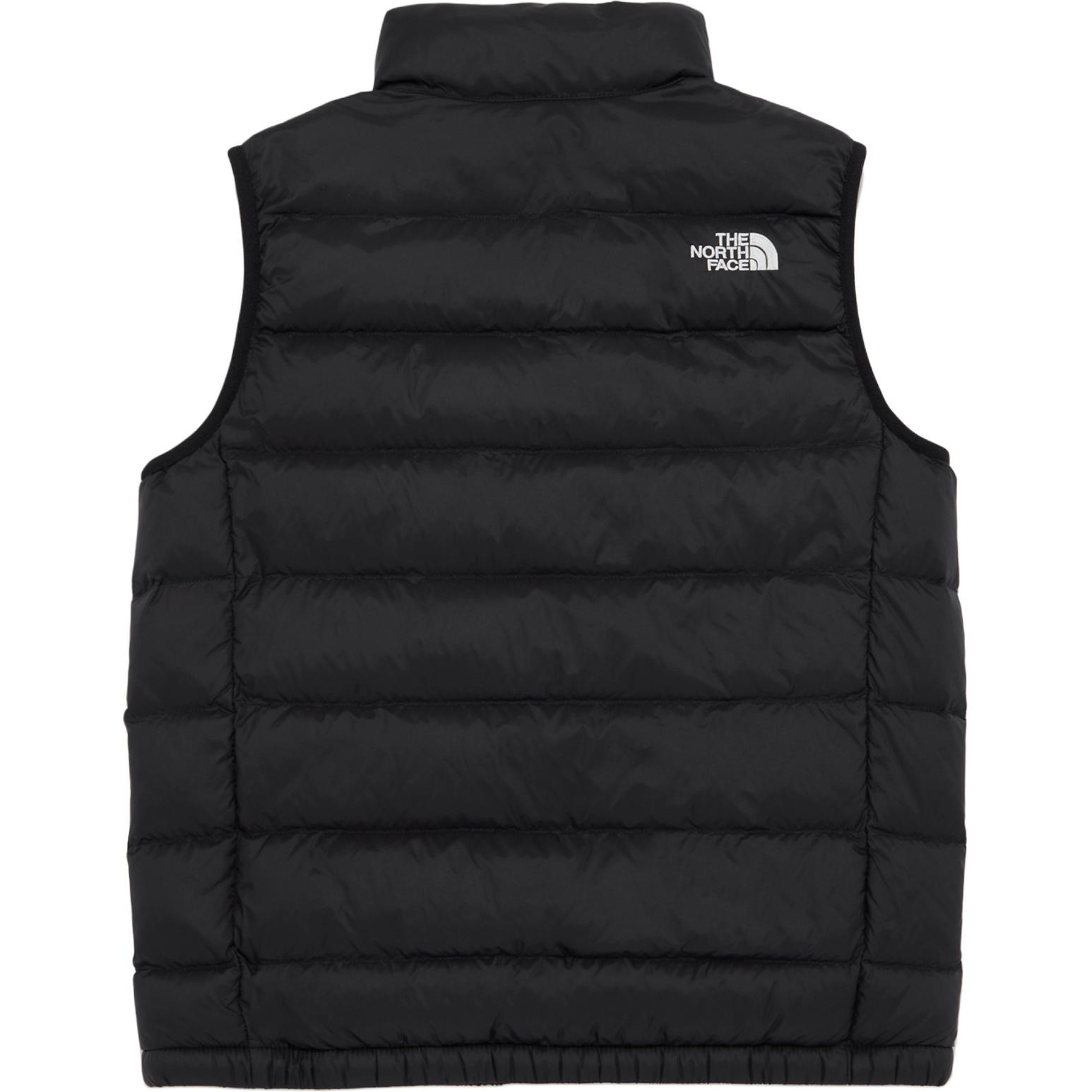 Детская одежда, Stand Collar Logo Zipper Sleeveless Kids' THE NORTH FACE, черный — фото 4