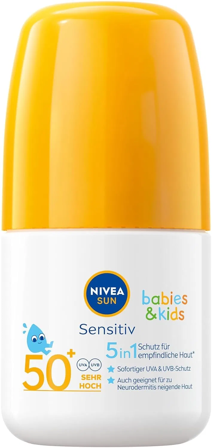 Детский солнцезащитный крем-ролик SPF 50+ «Babies & Kids Sensitive» от NIVEA SUN Nivea