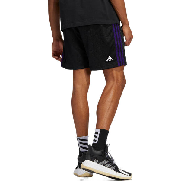 Шорты men's stripe printing lacing sports shorts black Adidas, мультиколор — фото 3