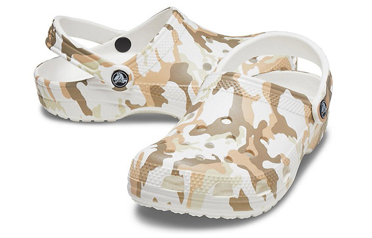 Сандалии Crocs Classic Clog Camouflage Printing Beach Sandals White Camouflage Unisex, белый — фото 4