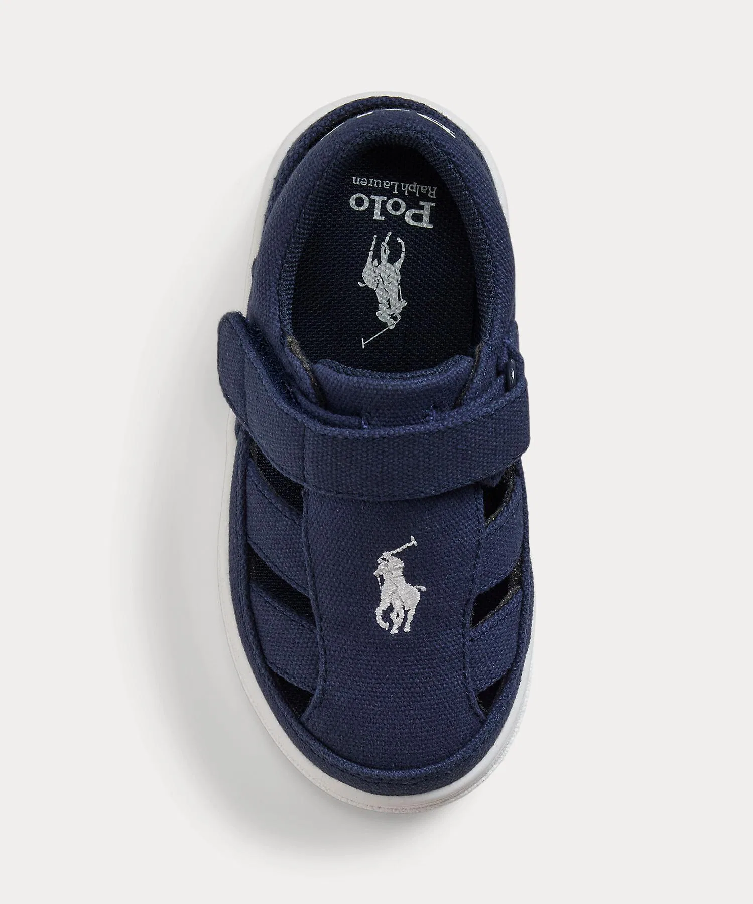 Детские кроссовки POLO RALPH LAUREN CHILDRENSWEAR из хлопка с логотипом тёмно-синие — фото 4