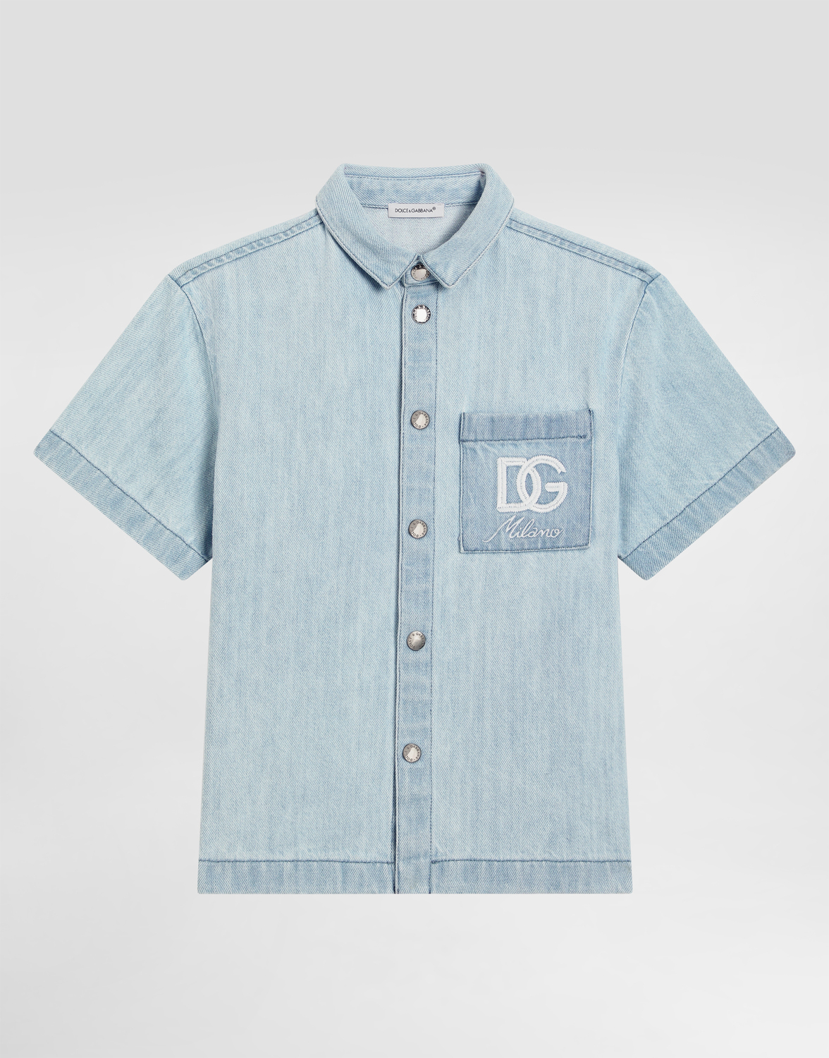 

Джинсовая рубашка с короткими рукавами Dolce&Gabbana, мультиколор