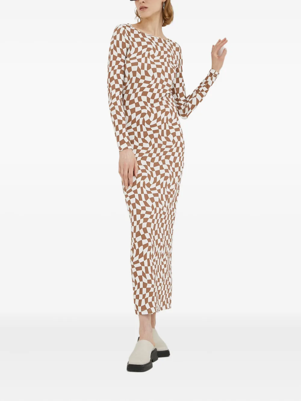 

Клетчатое миди-платье Résumé, коричневый