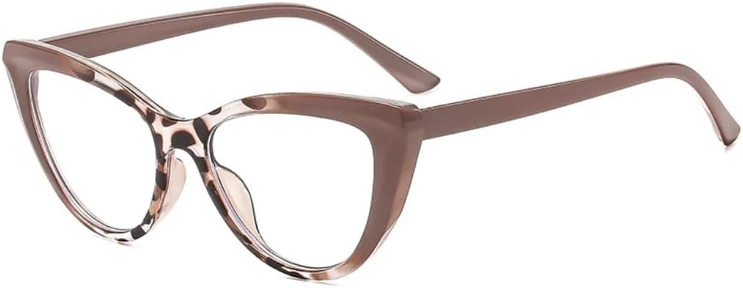 

Солнцезащитные очки с защитой от УФ-излучения UV400 | Оправа «кошачий глаз», прозрачная | для женщин и мужчин, для занятий спортом на открытом воздухе и вождения DSVIGF, Coffeeleopard