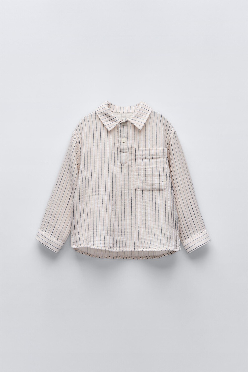 

Полосатая текстурная футболка поло ZARA, цвет striped