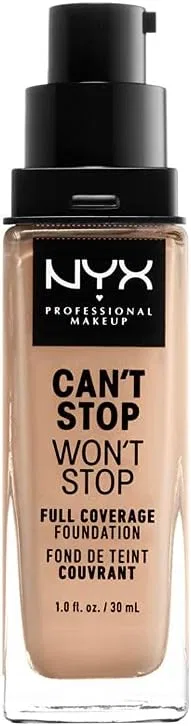 Тональное средство Cantostop One-Stop Full Coverage Foundation Natural Nyx Professional Makeup 30 мл