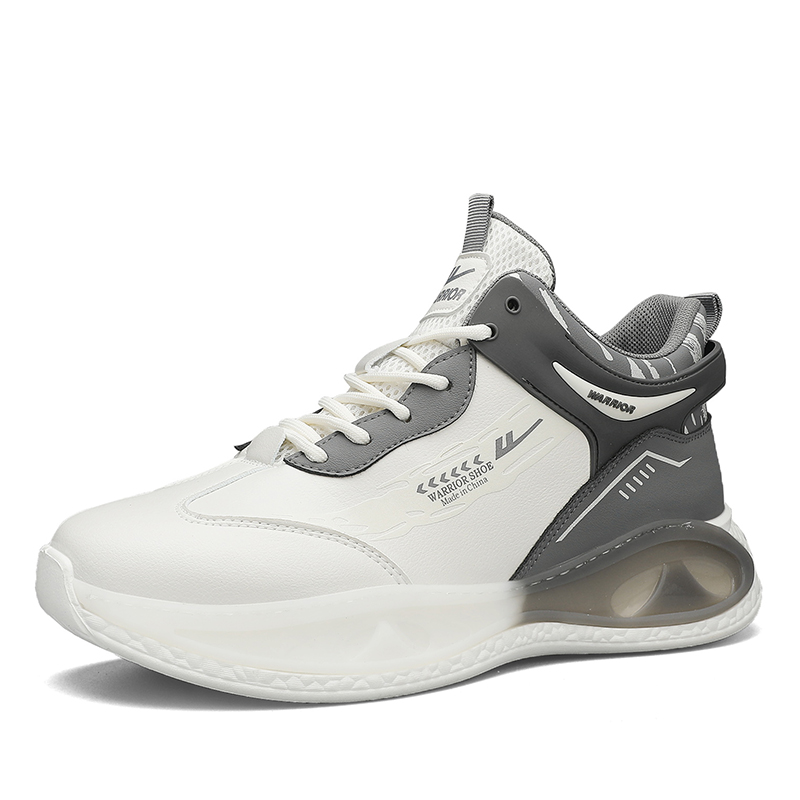 

WARRIOR Амортизирующие противоскользящие износостойкие дышащие полувысокие повседневные туфли мужские бежево-серые, цвет Beige/Gray