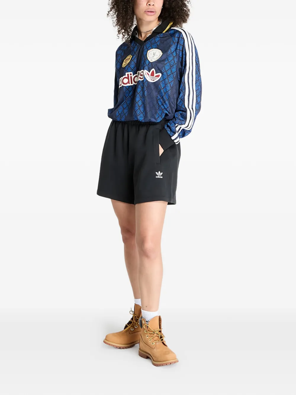 Базовые шорты с логотипом Adidas, черный — фото 2