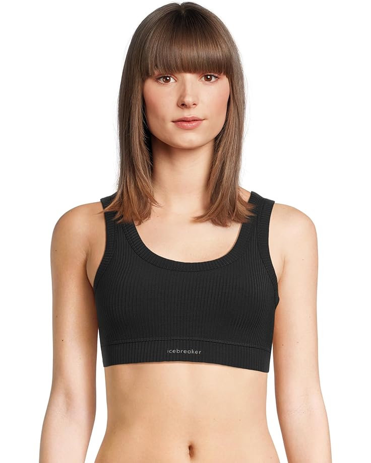 

Бюстгальтер Icebreaker Merino Blend Rib Lotus Bra, черный
