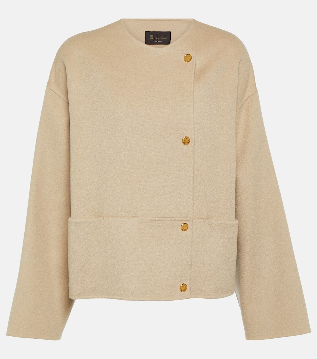 

Кашемировая куртка asym Loro Piana, бежевый