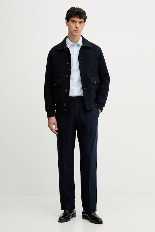 

Куртка из смесовой шерсти United Colors Of Benetton, темно-синий