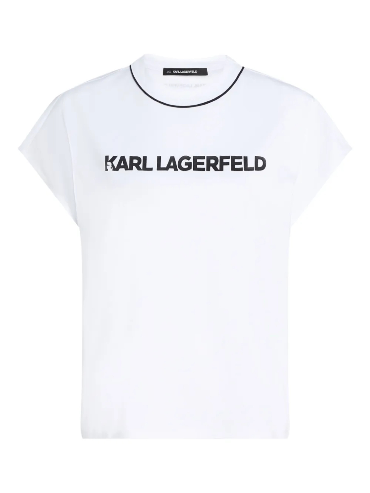 

Футболка с логотипом и окантовкой Karl Lagerfeld, белый