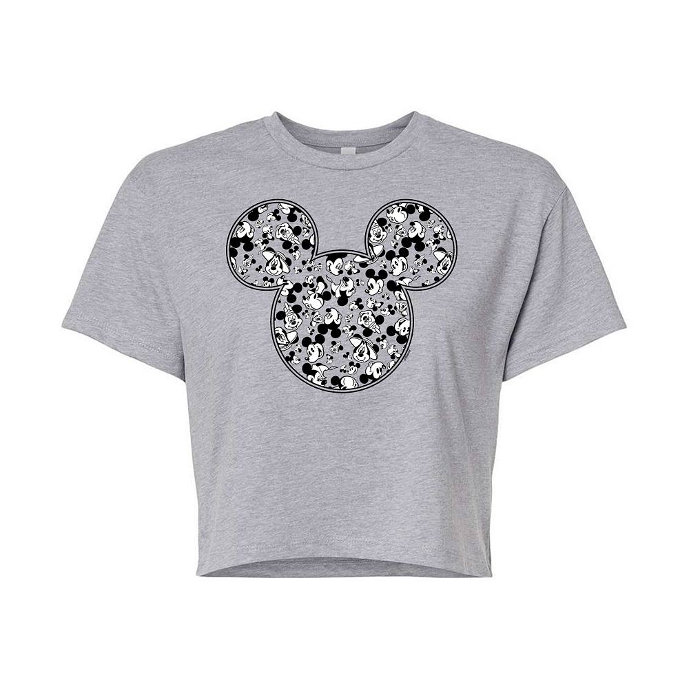 

Укороченная футболка с рисунком Disney's Mickey Mouse Juniors Mickey Ears Licensed Character, серый