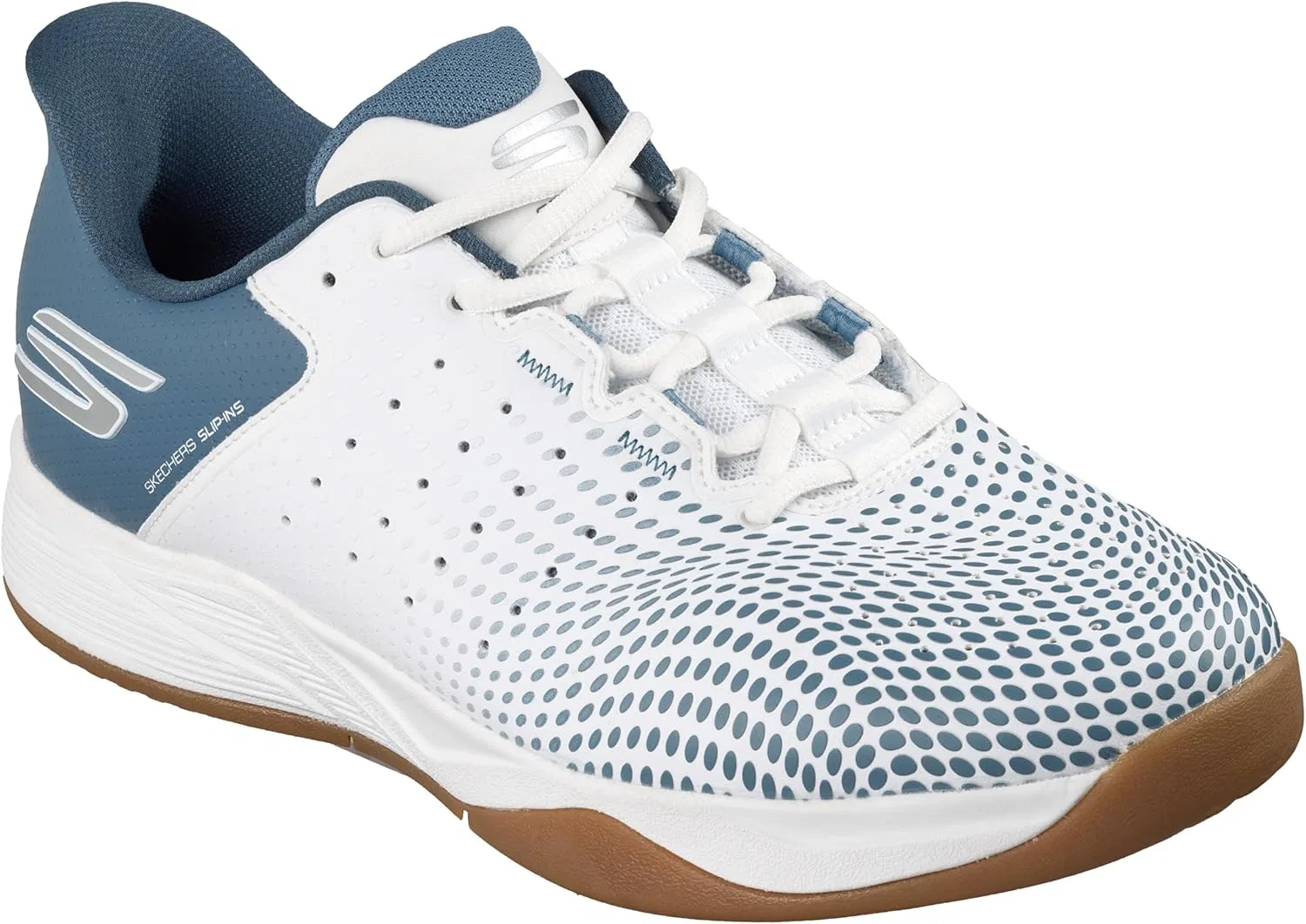 Кроссовки для пиклбола Skechers Viper Court Reload Hands Free Slip-ins, белые/голубые — фото 4