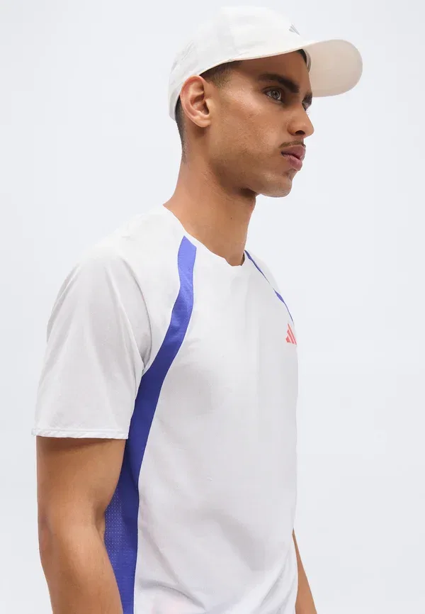 Футболка спортивная Adidas Performance Adizero tee, белый/двойной индиго — фото 4