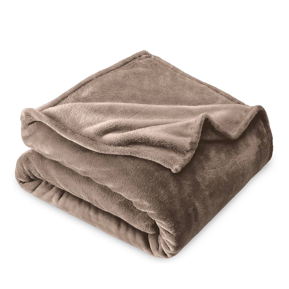 

Легкое флисовое одеяло Bare Home из микроплюша, цвет Taupe