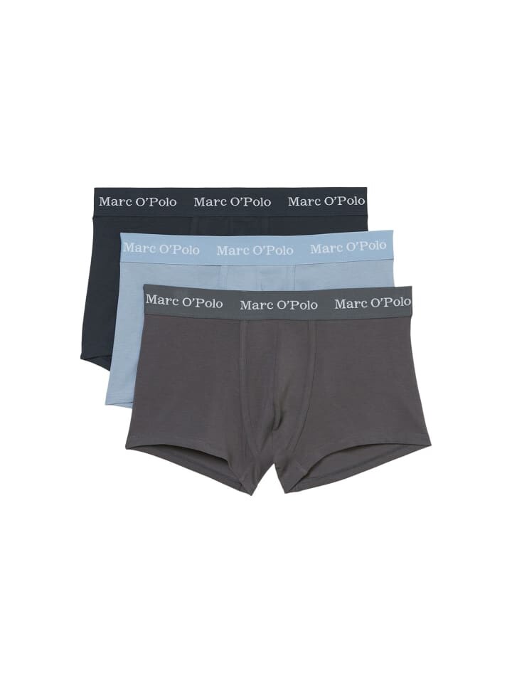 

Трусы боксеры Marc O'Polo Trunk Essentials, цвет grey, meltwater, dark navy