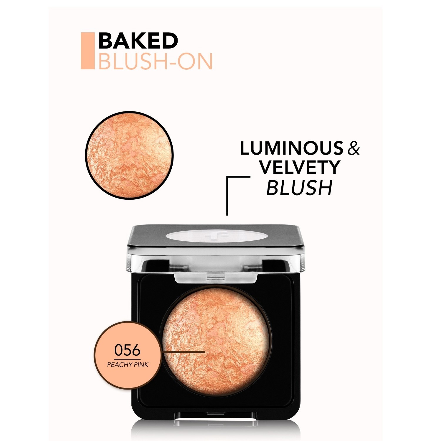 Пудра для лица blush-on 104 peachy pink Flormar, peachy pink, вес 4 гр. — фото 3