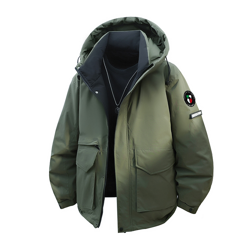 

Пуховик Unisex Hooded Thickened Others VanCamel, army зеленый