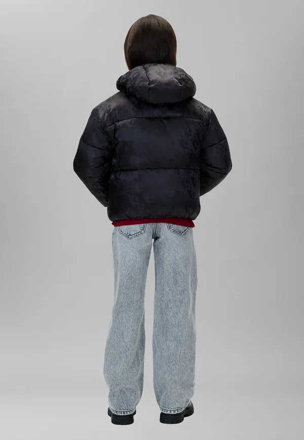 Куртка Calvin Klein Ck logo aop puffer j, beh winter jacket, черный — фото 3