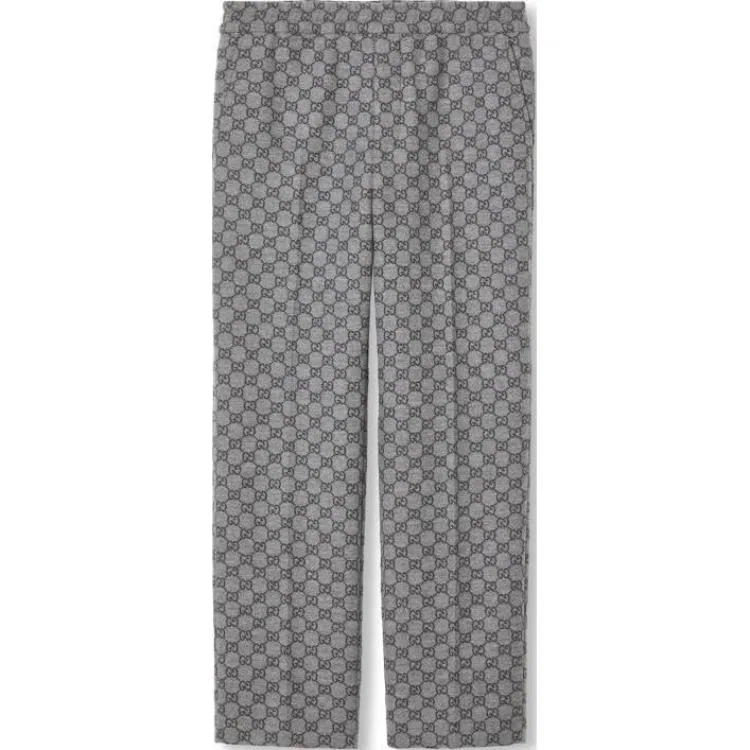 Повседневные брюки GUCCI Gg Flannel Pant, фланель, серый