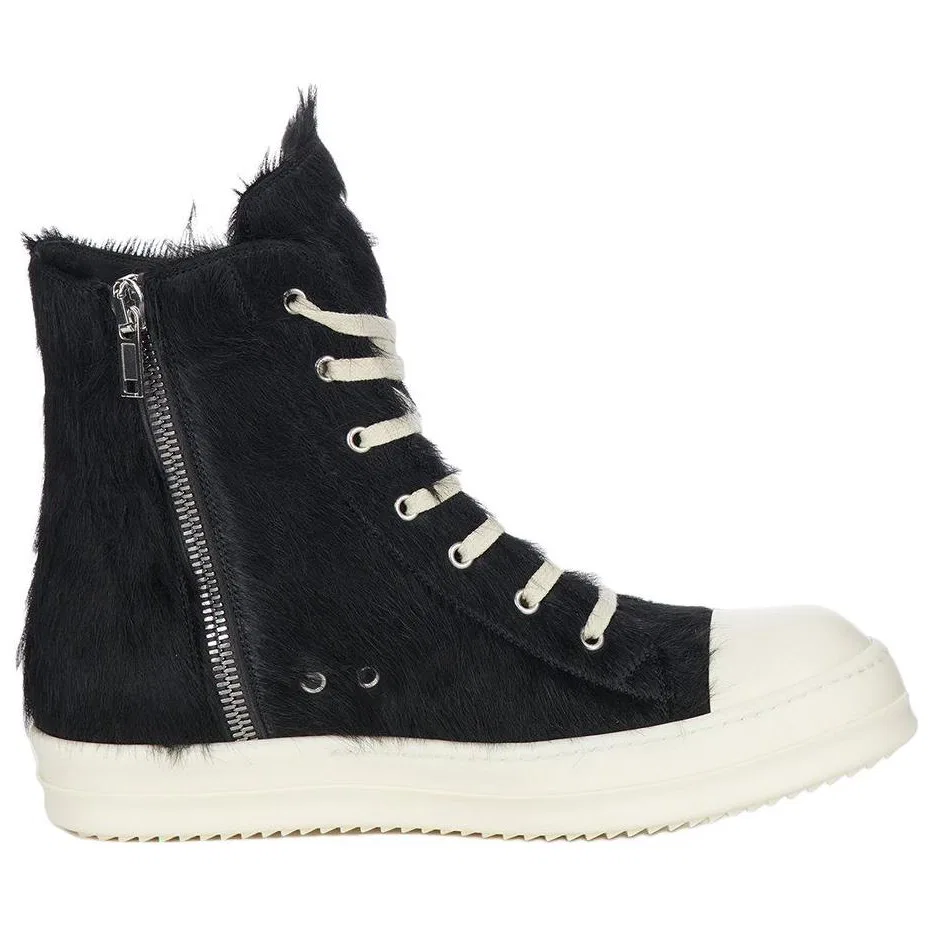 Кеды высокие из натуральной кожи Black RICK OWENS — фото 3