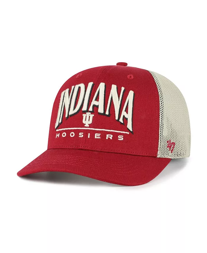 

Мужская темно-красная регулируемая кепка Trucker Hat Indiana Hoosiers Arid '47 Brand