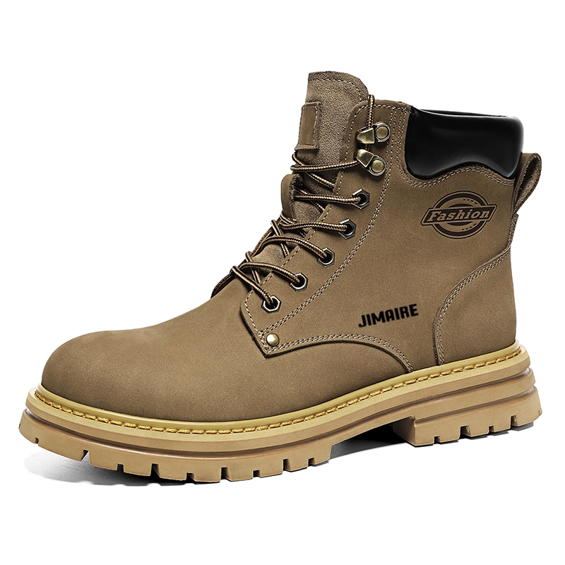 

King Jinmai Короткие ботинки Мартин унисекс, хаки, всесезонные, цвет Khaki, All-Season