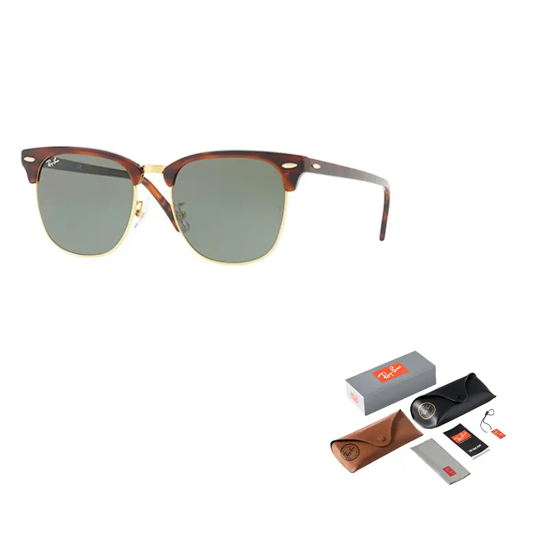 

RayBan Пластиковая оправа квадратные солнцезащитные очки унисекс, Amber
