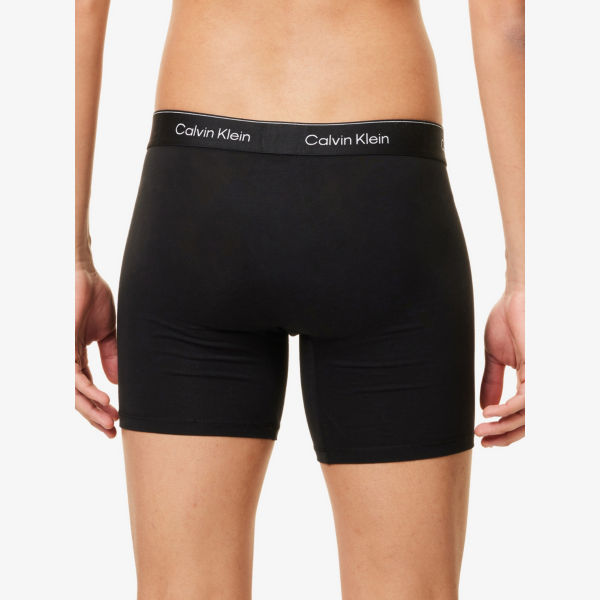 Комплект трусов-боксеров Calvin Klein Icon с эластичной резинкой, синий / черный — фото 3