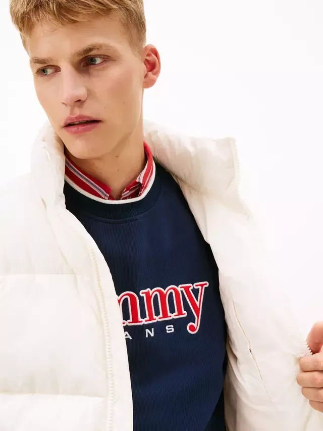 Утепленная куртка Tommy Jeans с флагом Tommy Hilfiger, Ancient White — фото 4