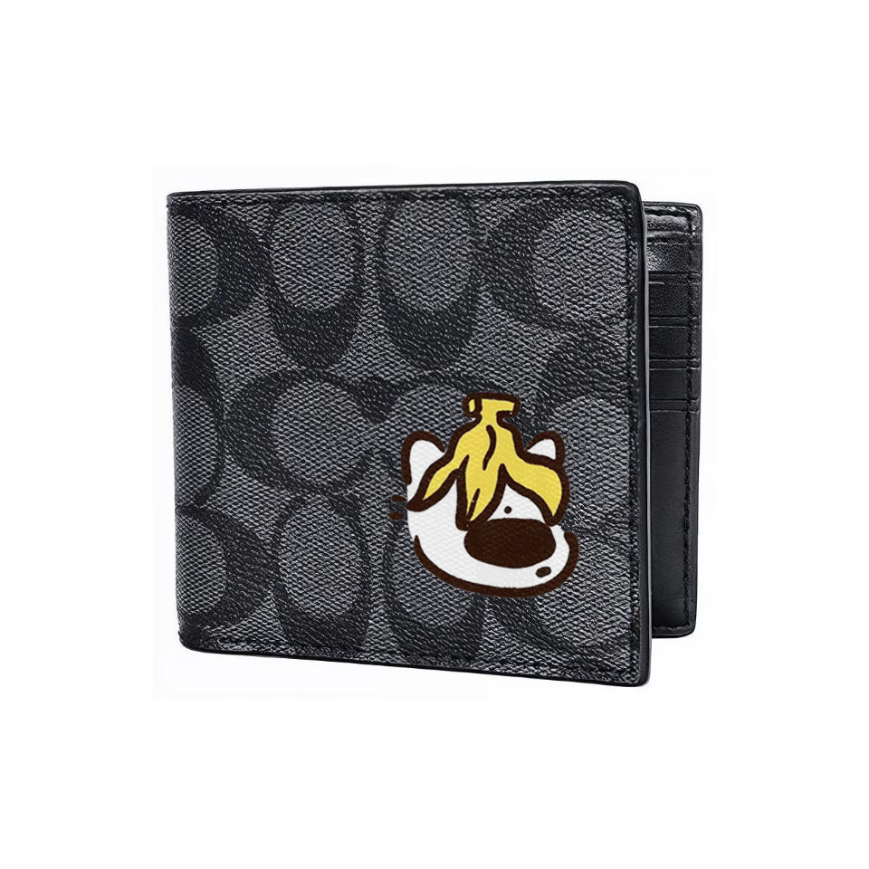 

COACH Кожаный кошелек 3 в 1 для мужчин черный, Banana puppy