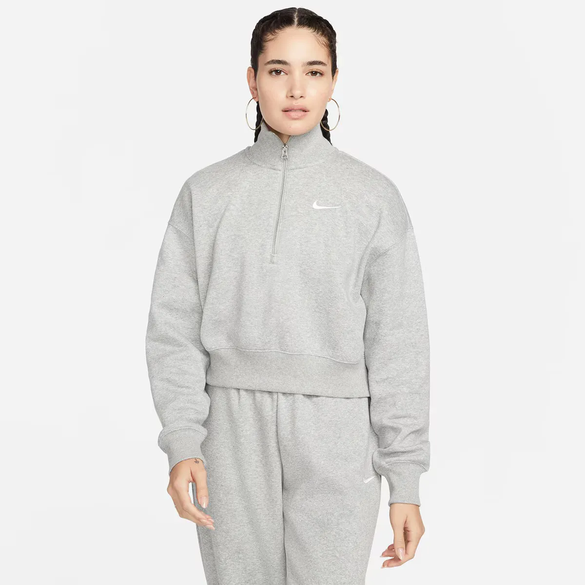 

Женская флисовая толстовка Nike из феникса, светло-серый