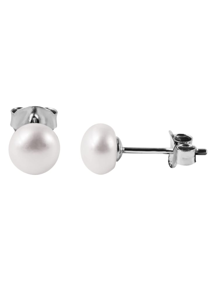 

Adeliás Женские серьги - серьги-гвоздики из серебра 925 пробы с белой пресноводной жемчужиной