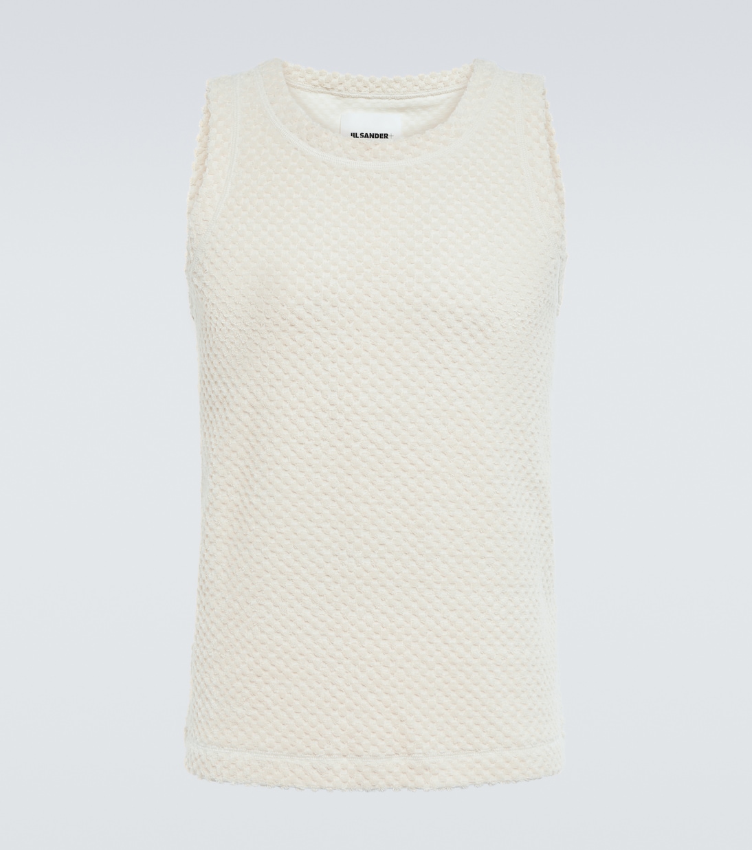 

Майка из смесовой хлопковой ткани Jil Sander, экрю
