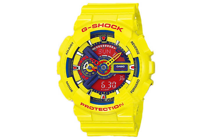 

Мужские часы Casio GA-110A-9A серии Dual Display с жидкокристаллическим и аналоговым дисплеем 44 мм